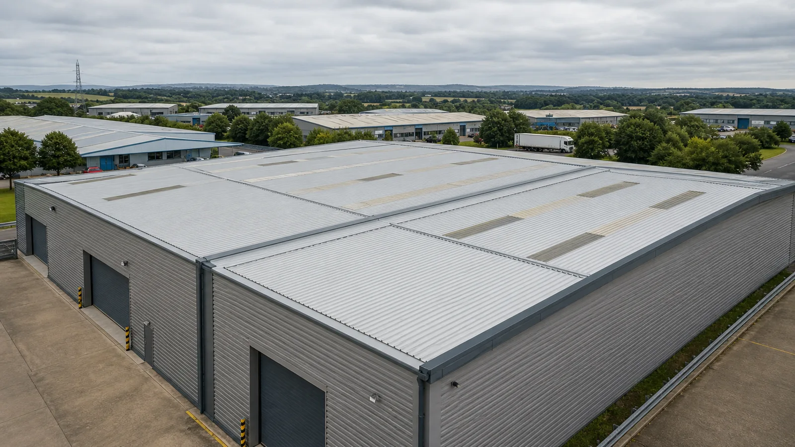 Commercial roof coating coverage across England