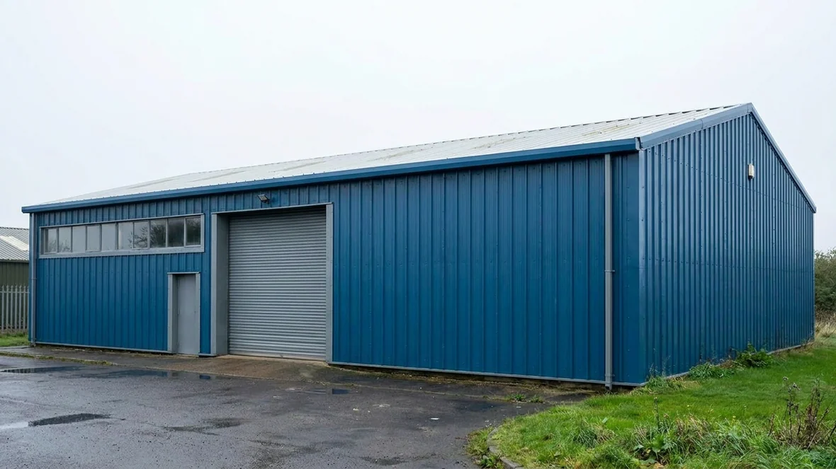 Cladding Respray on an Industrial Unit near Warrington, Cheshire