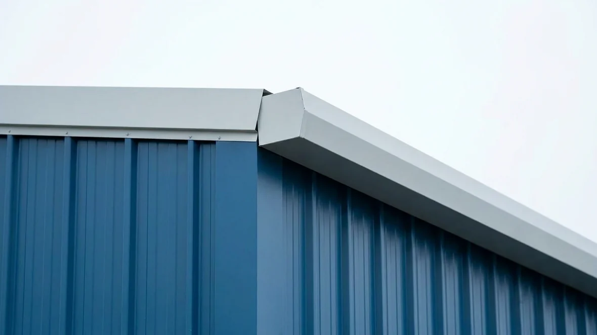 Close-up of finished eaves and gutter line after cladding respray near Warrington