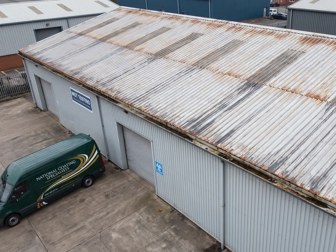 MOT garage roof coating Swindon Wiltshire