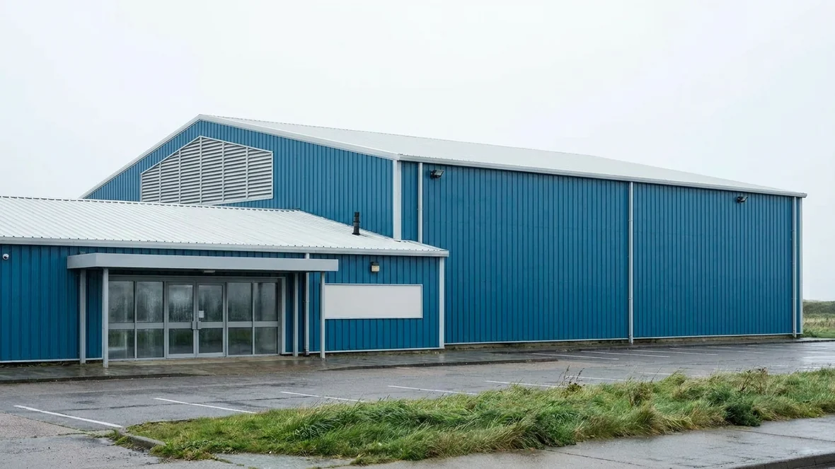 Exterior Wall Coating on a Leisure Centre near Blackpool, Lancashire