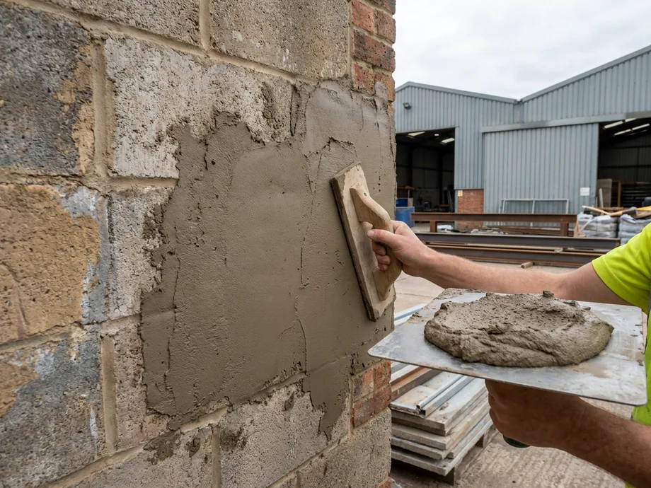 How render repairs are treated before coating